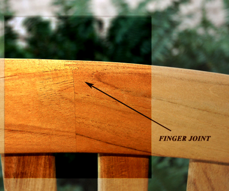 Fingerjointed teak product from leading catalog compnay